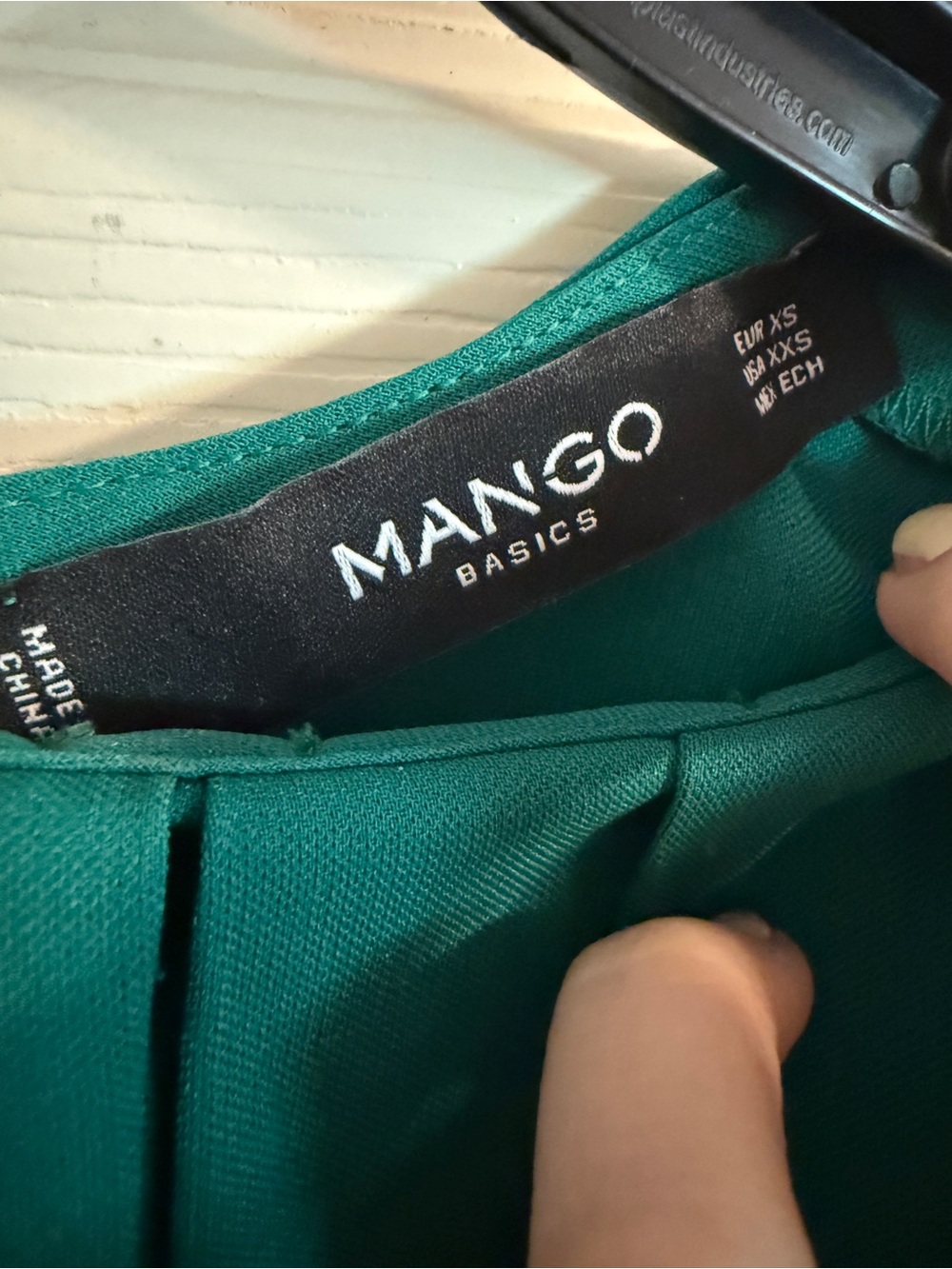 Mango Teal Sleeveless Pleated Camisole - Picture 3 of 4
